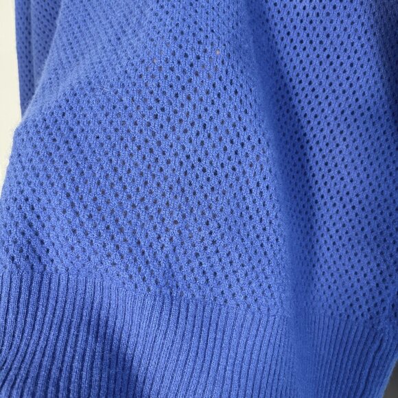 C by Bloomingdale’s 2ply Cashmere pull-on Sweater Open Weave knit oversize - Picture 7 of 9